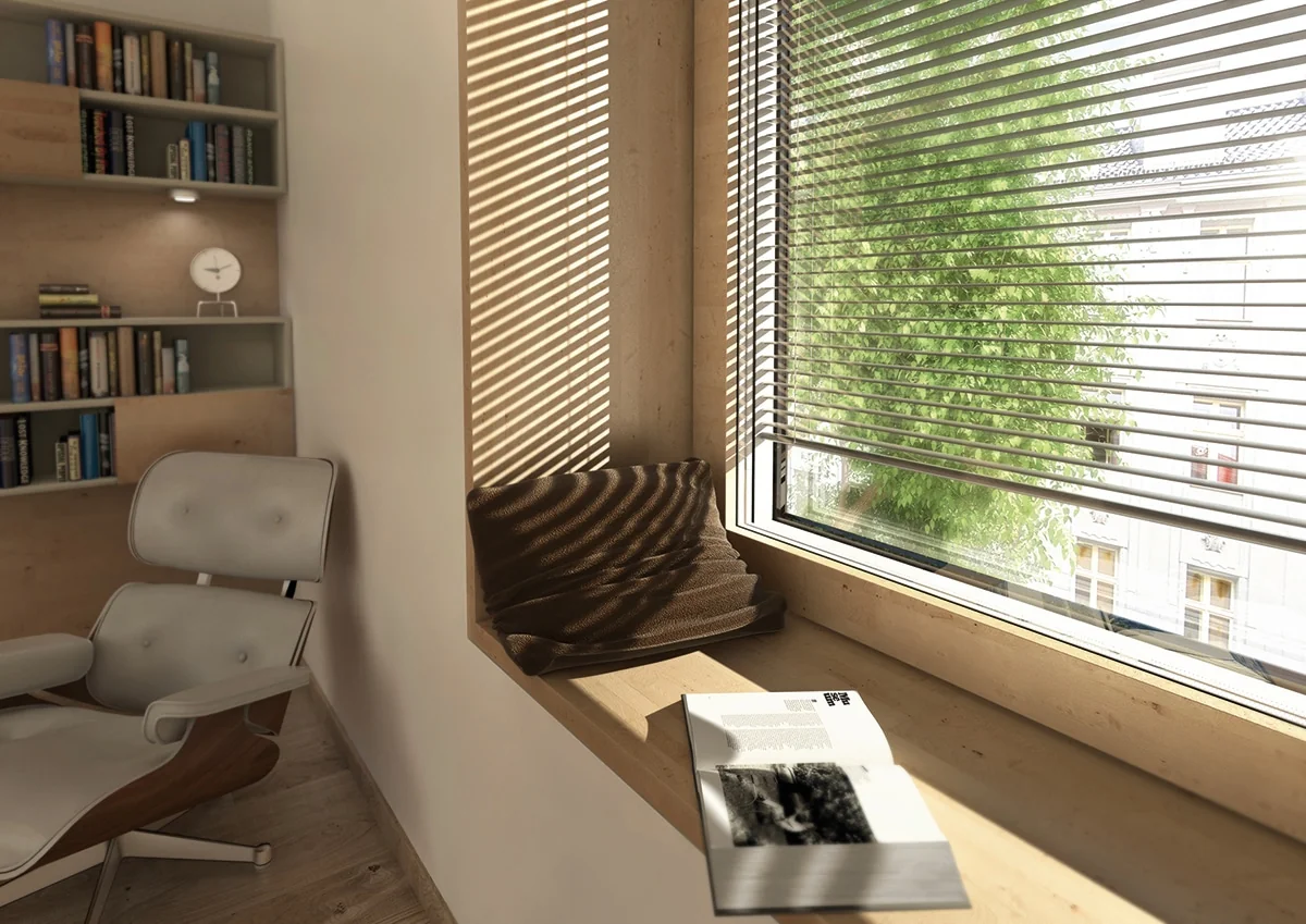 Visuel PVC / Aluminium avec stores intégrés